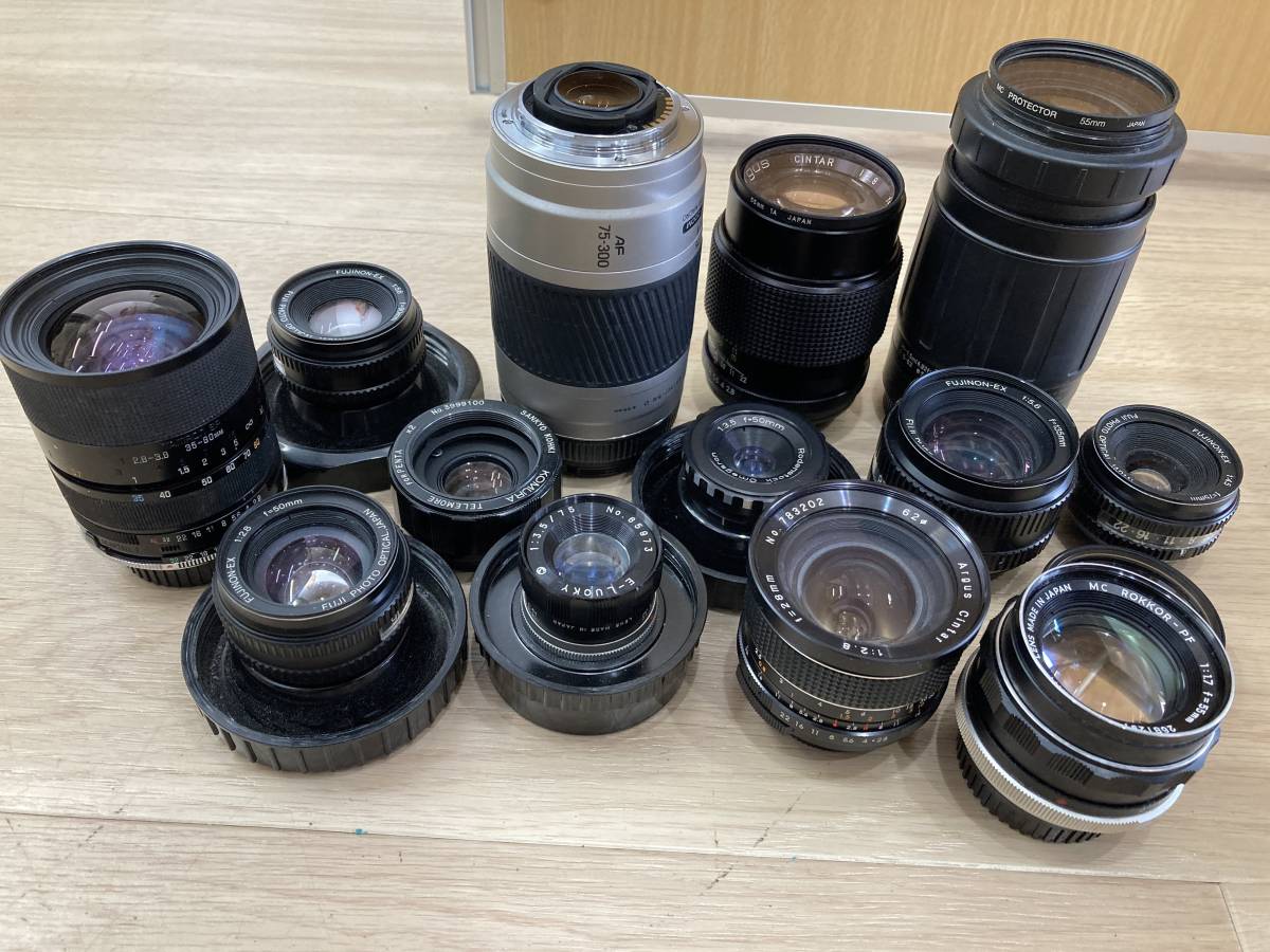 ジャンク品】カメラ22台レンズ14まとめ売り フィルムカメラ 一眼レフ