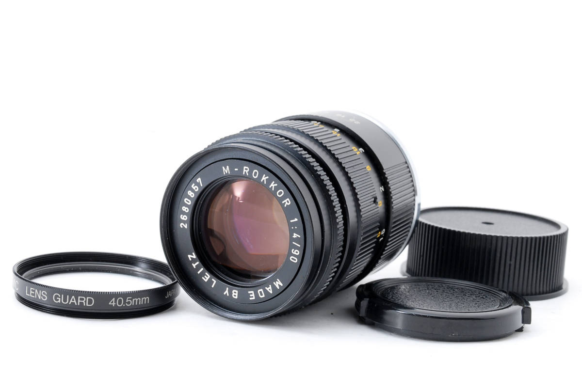 90mm Minolta M-Rokkor w⁄Hood* CLE Used MINOLTA M-ROKKOR 90mm F4 Lens