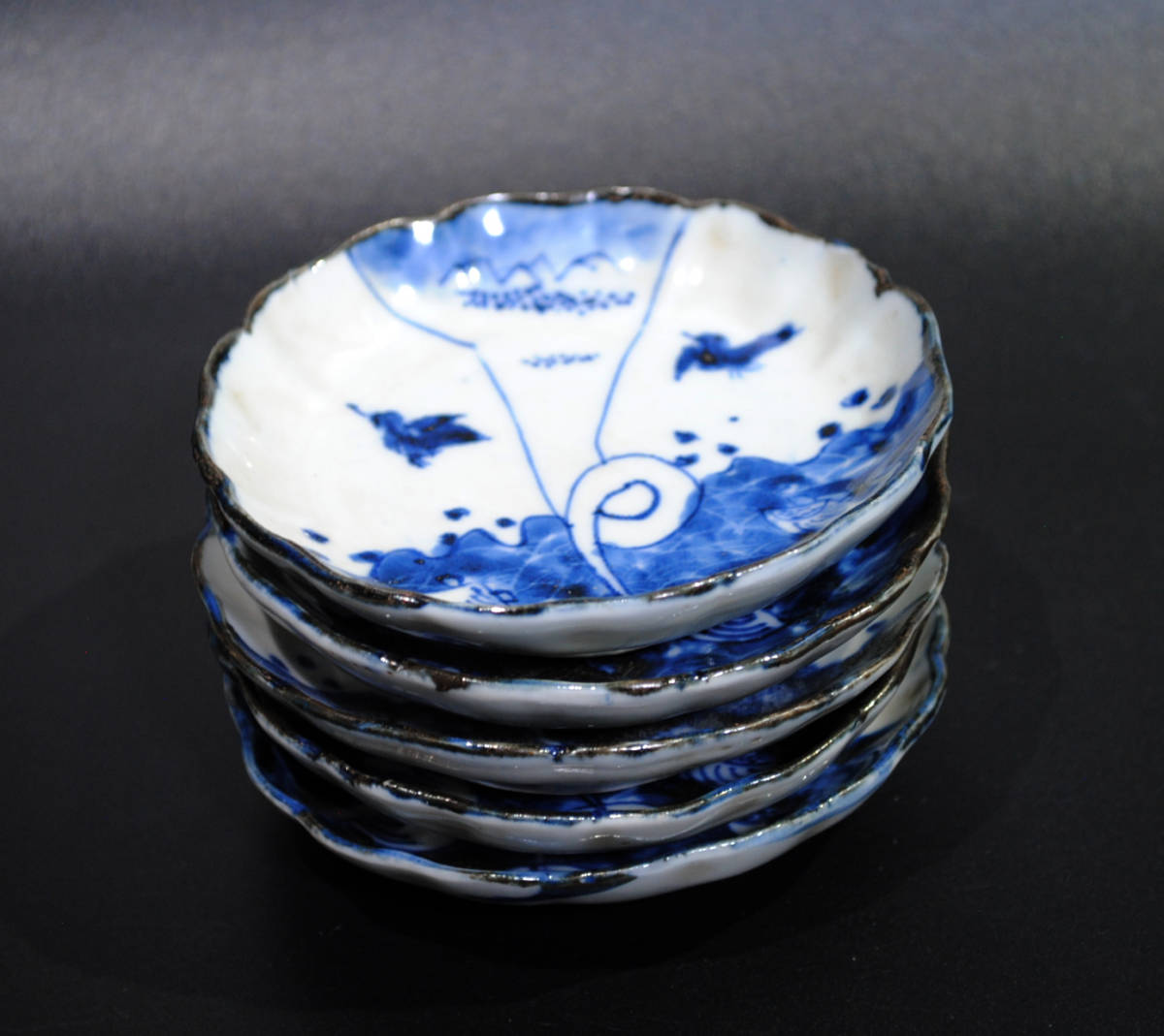 古伊万里 小皿 江戸 染付のYahoo!オークション(旧ヤフオク!)の