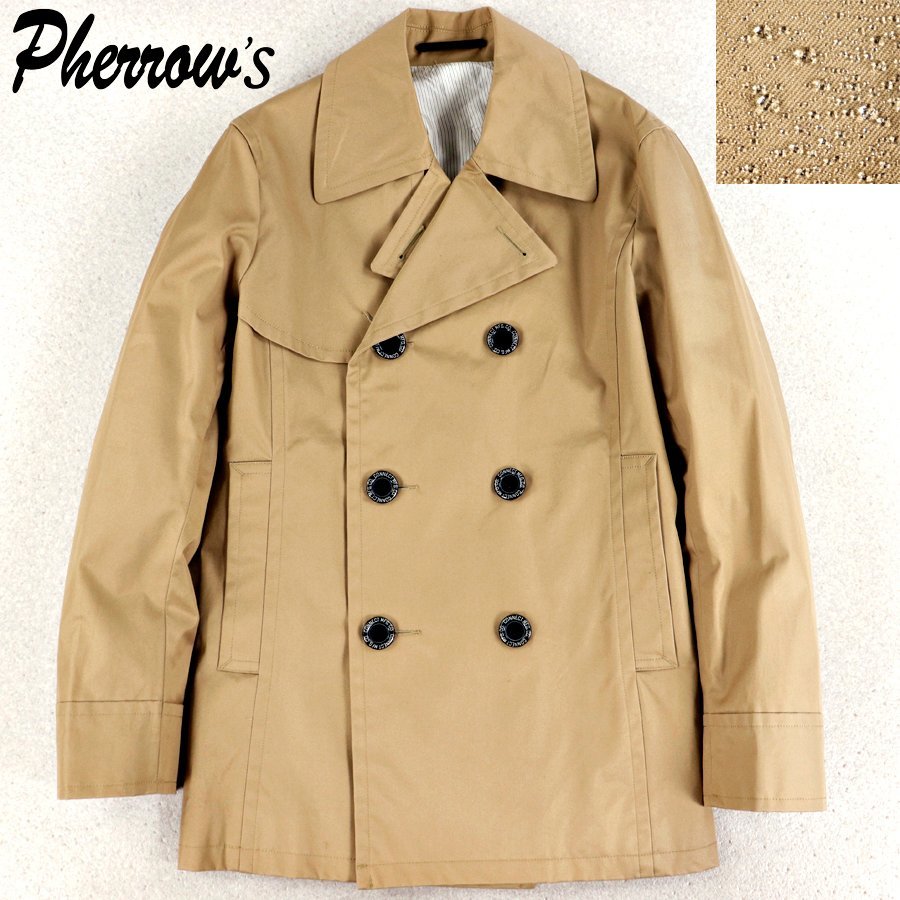 相場価格 37 400 正規品 日本製 Pherrow S フェローズ 撥水コットン スプリング Pコート ベージュ 38r Jp M ピーコート トレンチ メンズ その他 売買されたオークション情報 Yahooの商品情報をアーカイブ公開 オークファン Aucfan Com