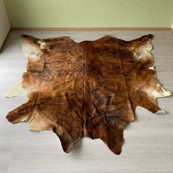 カウラグ 本革 牛革 ハラコ 毛皮 ラグ