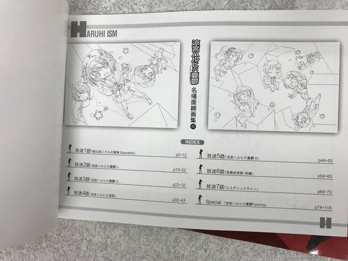 涼宮ハルヒの憂鬱 名場面線画集 凸+凹 2冊セット KYOGHA06・07 【B482 