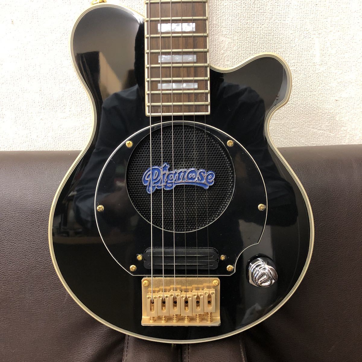 Pignose PGG-259 ピグノーズ ミニギター 黒 ブラック アンプ内蔵 純正 