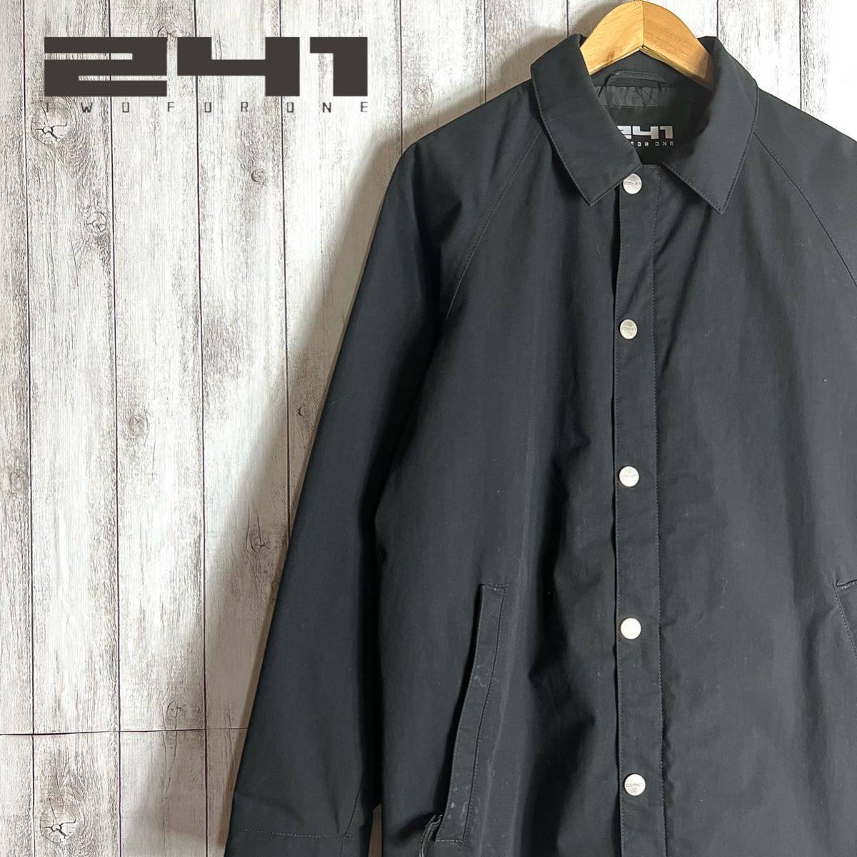 241 two For one コーチジャケット サイズS ブラック ジップアップ  