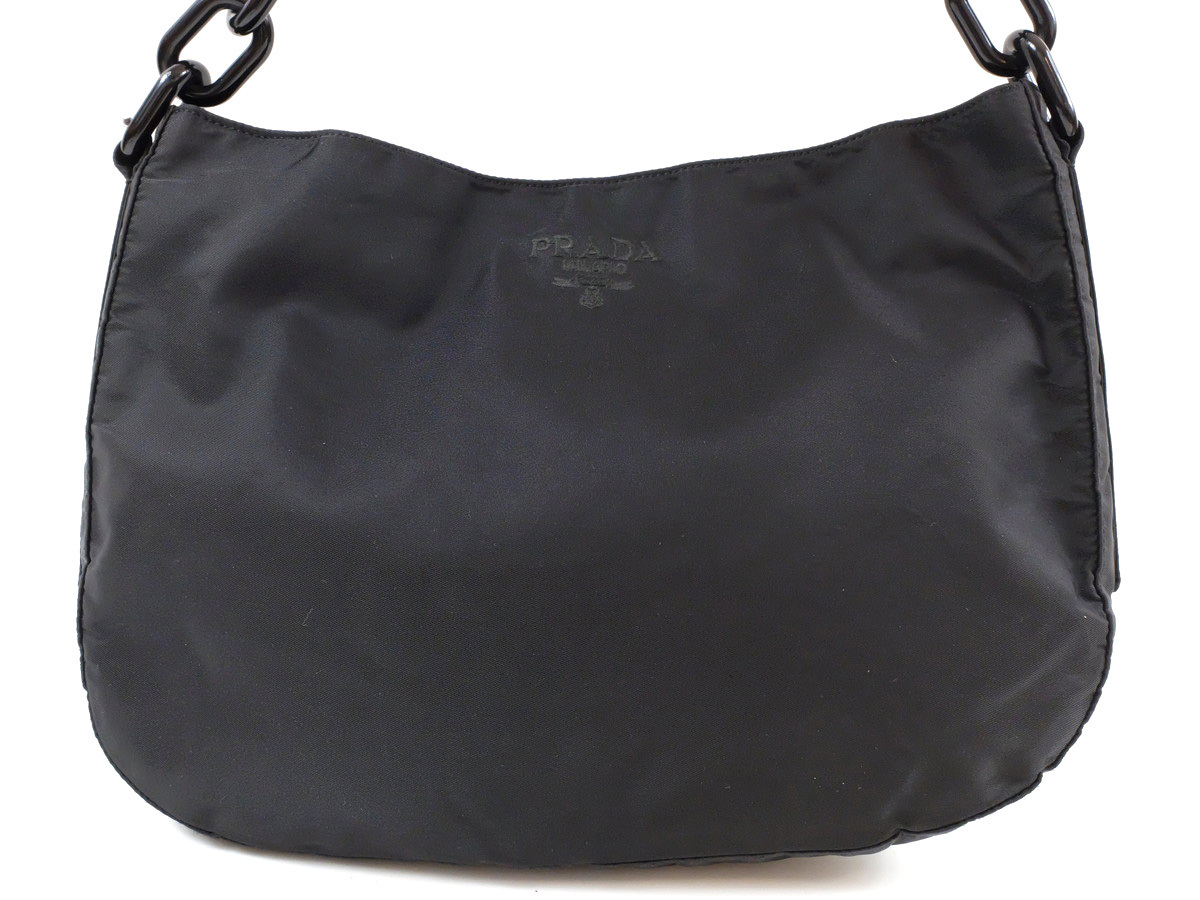 期間限定 綺麗【PRADAプラダ】ロゴ プラチェーンショルダーバッグ
