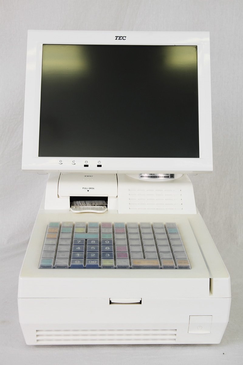 TEC レジ POSターミナル QT-100 ドロア タッチスキャナ 東芝テック