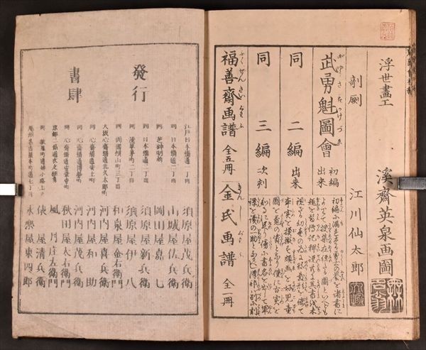 浮世絵 武勇魁図会 絵本 武者絵 妖怪 古文書 和本 画譜 木版