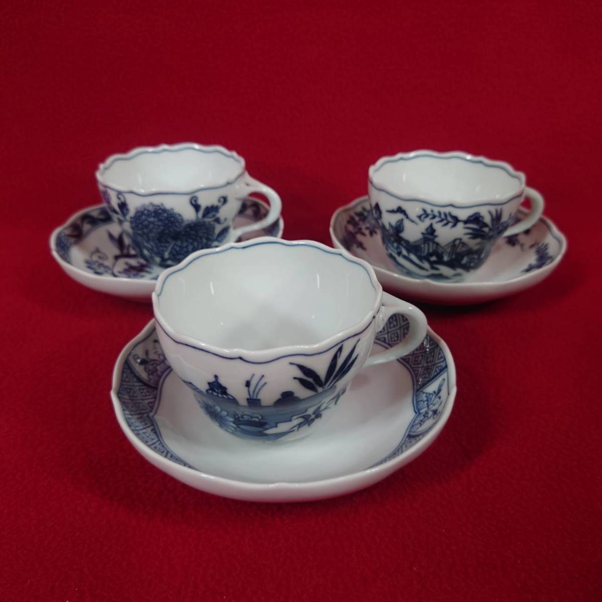 限定SALE，お得 1円 まとめ 旧家 名家 時代 初出し 時代物 マイセン meissen カップ&ソーサー ブルーオニオン 3客 ビンテージ コレクション(マイセン)｜売買されたオークション情報、yahooの商品情報をアーカ マイセン