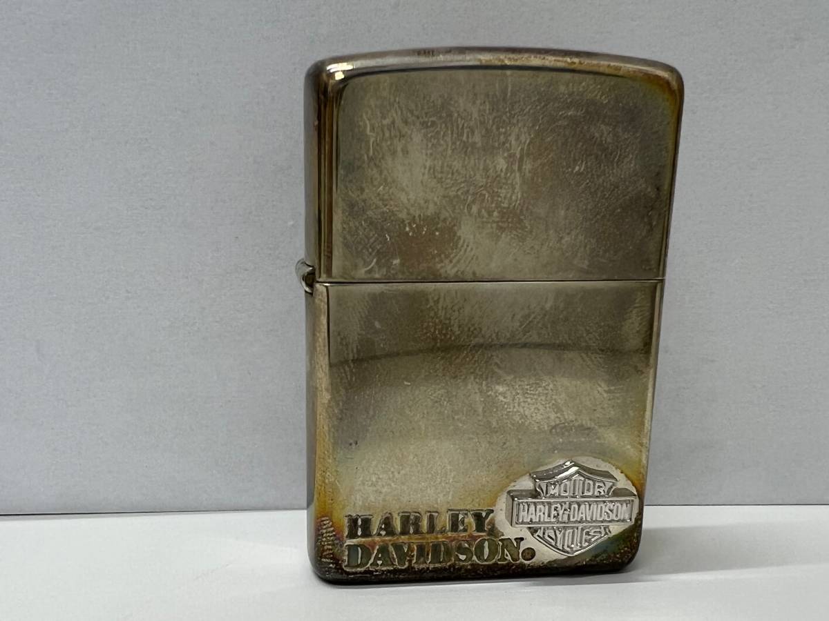 2861□ ZIPPO HARLEY-DAVIDSON STERLING SILVER 1996年製 ロゴ メタル 