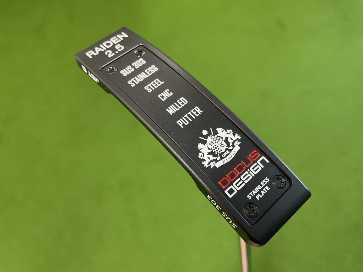 美品 DOCUS ドゥーカス パター ピン型 RAIDEN 2.5 JET BLACK ジェット 