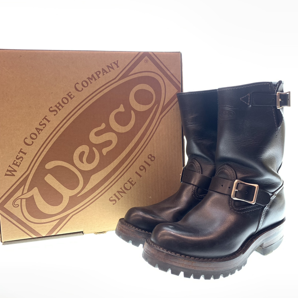▲Wesco Custom Boss ウエスコ カスタム ボス エンジニア ブーツ　Black 6 1/2 C 6.5 Vibram ビブラム ギャラ有 104
