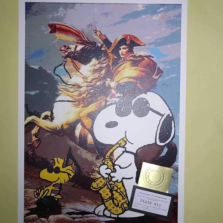 DEATH NYC 世界限定100枚 アートポスター スヌーピー SNOOPY PEANUTS