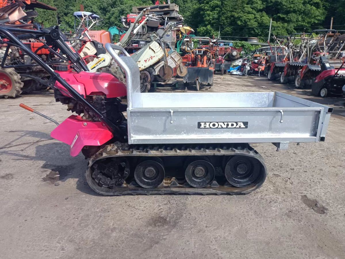 力丸 HP250 ホンダ 手動ダンプ 運搬車 小型クローラー運搬車 中古実 