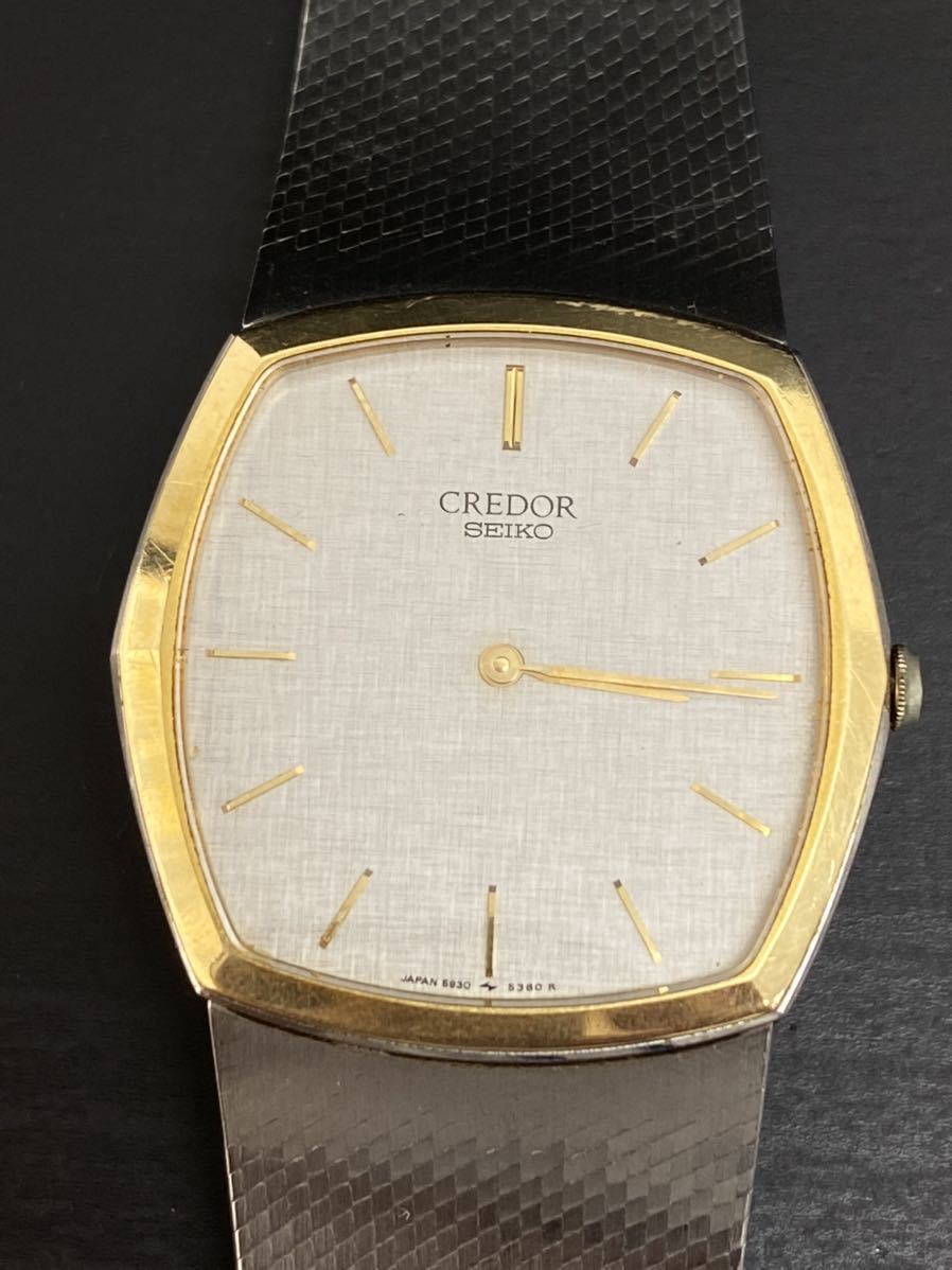 ♪ セイコー SEIKO QUARTZ クレドール CREDOR 14K 5930-5360 シルバー  