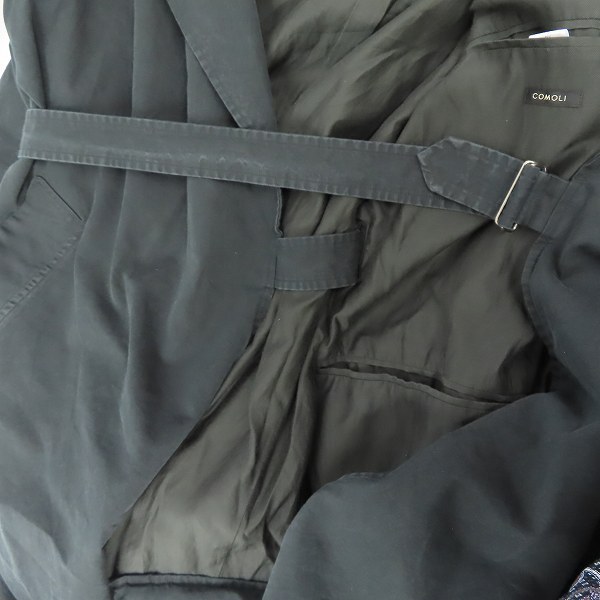 ☆COMOLI/コモリ 22SS WASHED TIELOCKEN COAT/ウォッシュド タイ