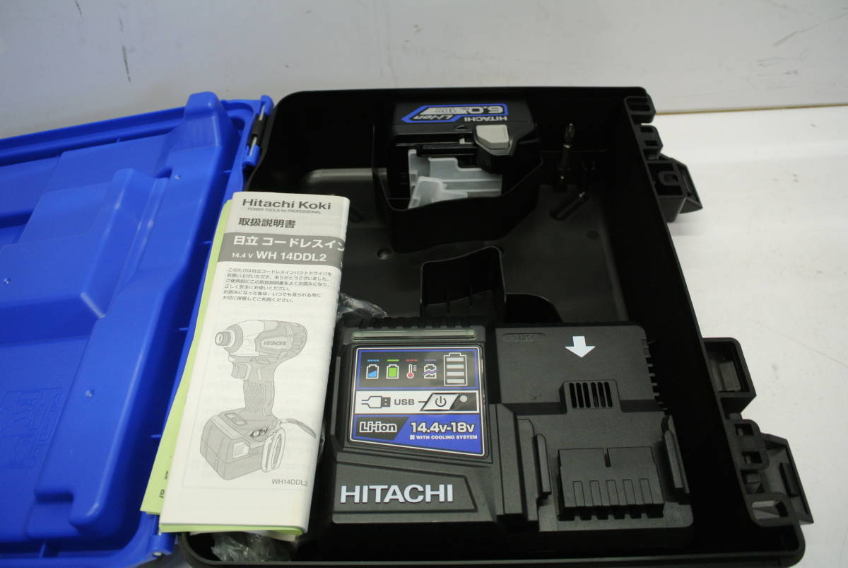 日立工機　（ハイコーキ）18Vコードレスインパクトドライバ　WH18DDL2　特別限定品ソリッドブルー展示未使用品_3