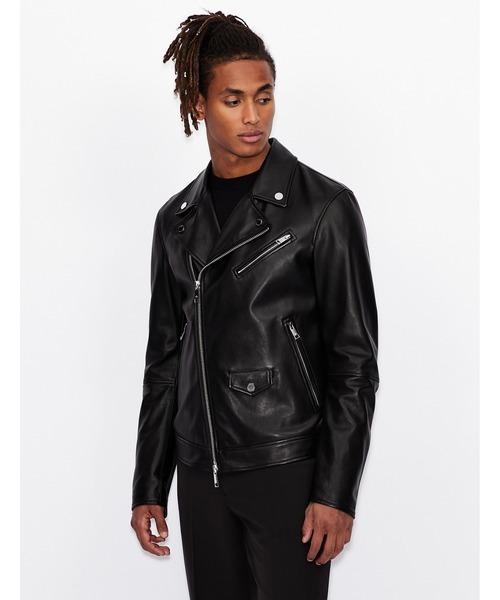 レザー ライダース メンズ JACKET 本革 BEAUTY&amp;YOUTH レザージャケット - TRACKER シーシーユー CCU 未使用 リューグー SH-71-C-SHEEP-4 LEATHER ラムレザーダブルライダース