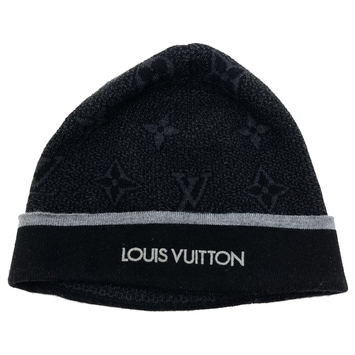 ルイヴィトン　ニットキャップ　モノグラム　ボネ　ブラック ボネ VUITTON LOUIS M70727 マイ・モノグラム VUITTON／ルイヴィトン