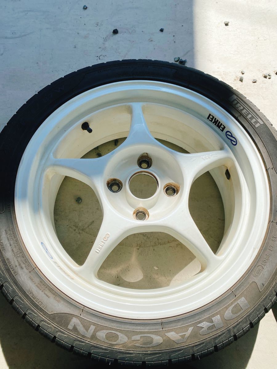 S13シルビア 17インチ 4穴 ホイールセット エンケイ 180SX S13シルビア 17インチ 4穴 ホイールセット エンケイ 180SX