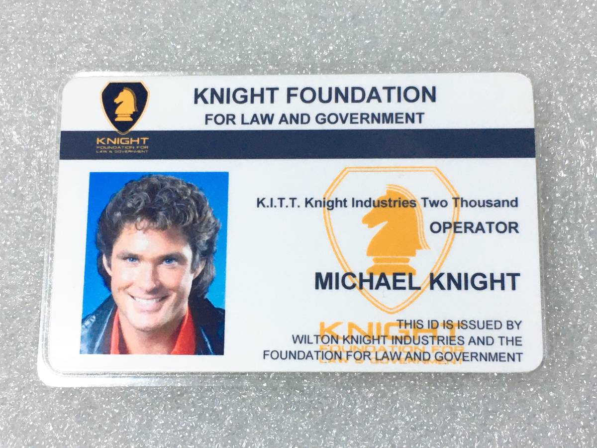 アメリカ 特撮系 ドラマ グッズ ナイトライダー マイケル ナイト デビッド ハッセルホフさん ナイト財団 Idカード その他 売買されたオークション情報 Yahooの商品情報をアーカイブ公開 オークファン Aucfan Com