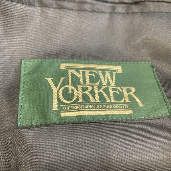 ニューヨーカー NEW YORKER ジャケット チェック柄 ゴールドボタン 
