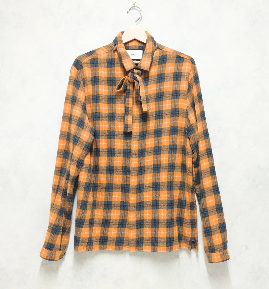  GUCCI グッチ フラン ネル シャツ 16AW／40133 サイズ42(長袖シャツ)｜売買されたオークション情報、yahooの商品情報をアーカイブ公開 - オークファン 男性用