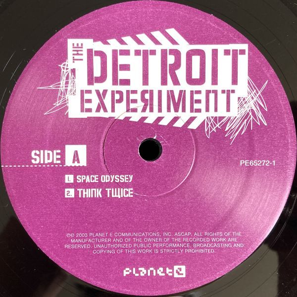 Detroit The Experiment Planet E PE 【US盤/2LP】The Detroit