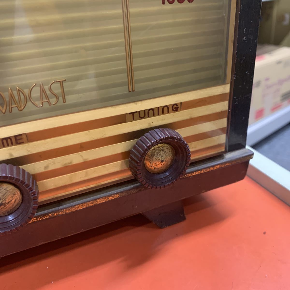 ジャンク】マツダ 東芝 TOSHIBA 真空管ラジオ 6UA-16 昭和レトロ 当時