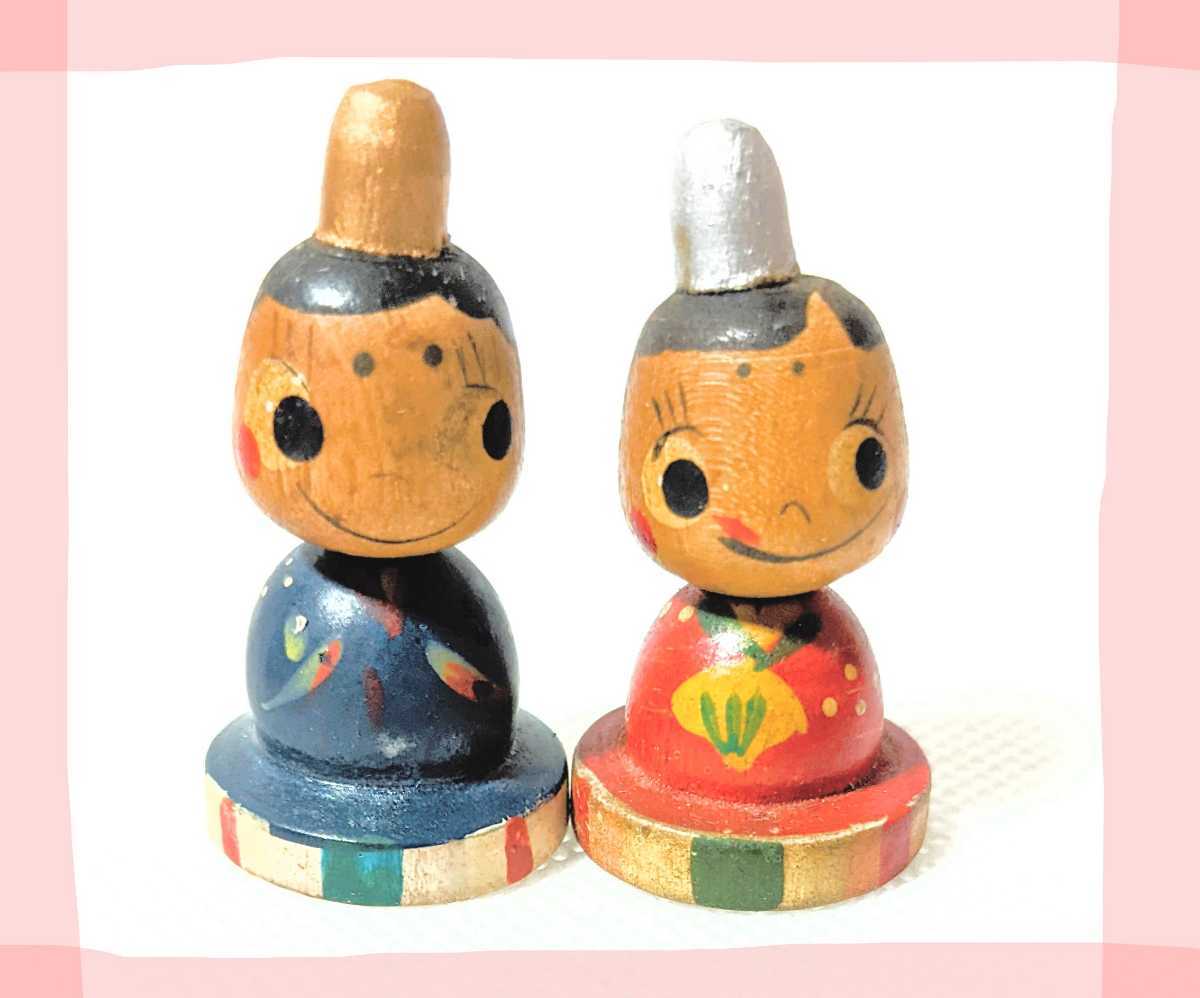 レトロこけし 2体セット （ペコちゃん こけし ミニこけし 2体 セット 