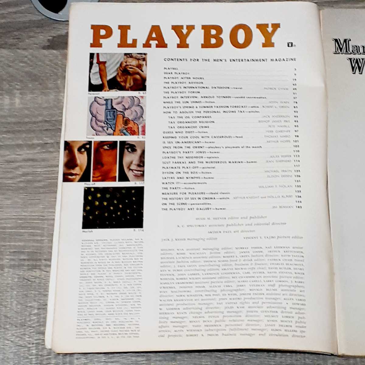 月刊誌 洋書 PLAYBOY 1967年 4月号 APRIL プレイボーイ US版 プレイメイトピンナップ付 ヌード Lisa Baker ...
