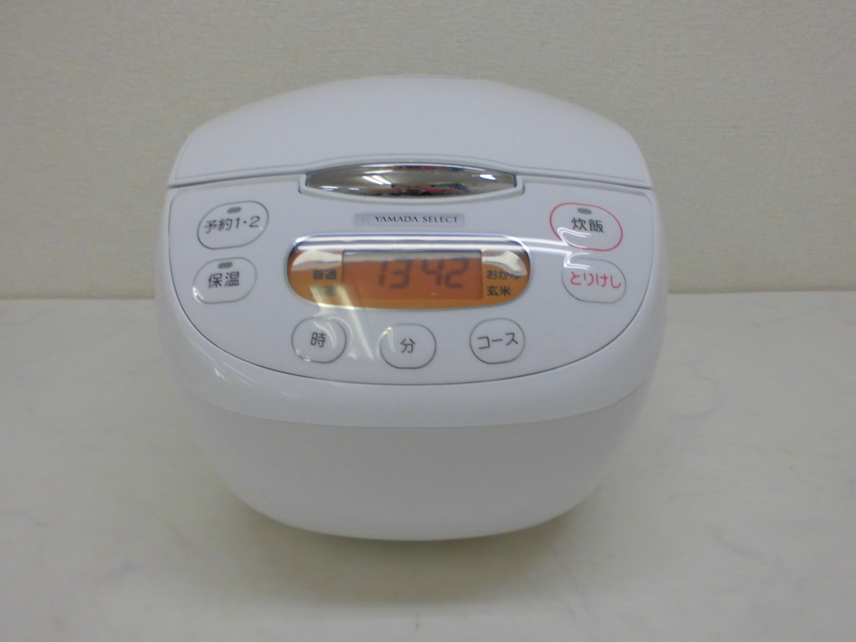 4656☆マイコン炊飯器 ヤマダ YAMADASELECT YECM10G1 5合炊き 2019年製
