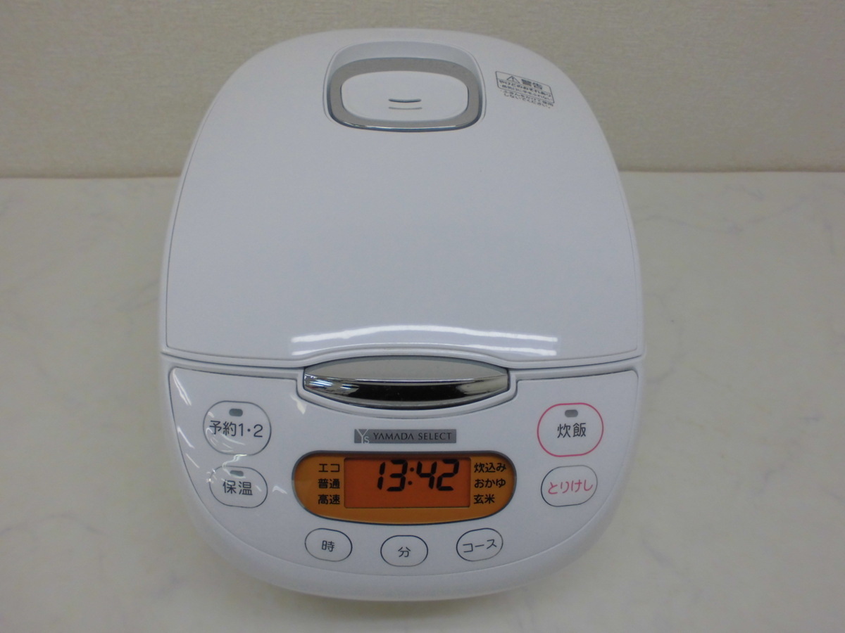 4656☆マイコン炊飯器 ヤマダ YAMADASELECT YECM10G1 5合炊き 2019年製