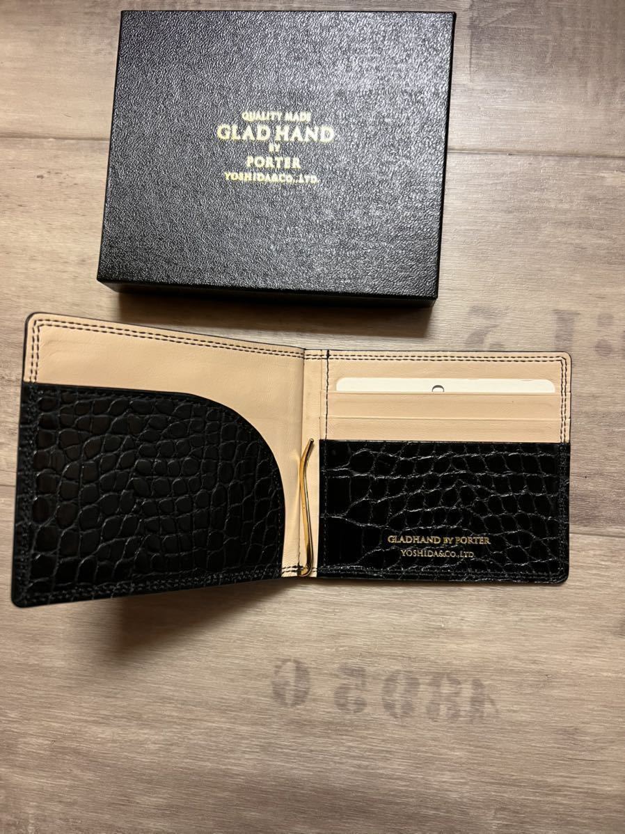 PORTER×GLAD HAND マネークリップ　クロコ型押し　レザー GLAD HAND x PORTER グラッドハンド ポーター BELONGINGS MONEY CLIP