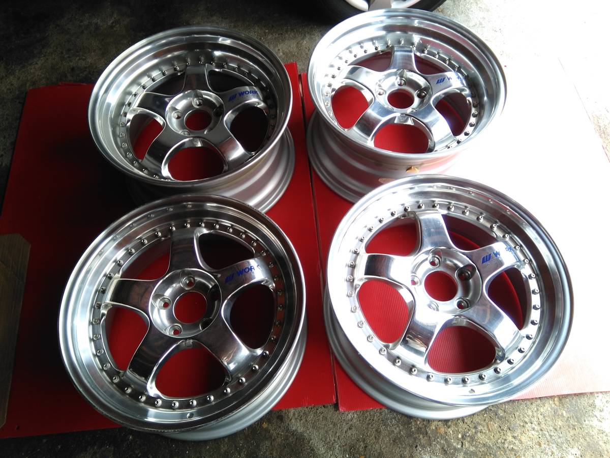 WORK MEISTER S1 当時物 奇跡の未使用品 18インチアルミホイール 8J + 
