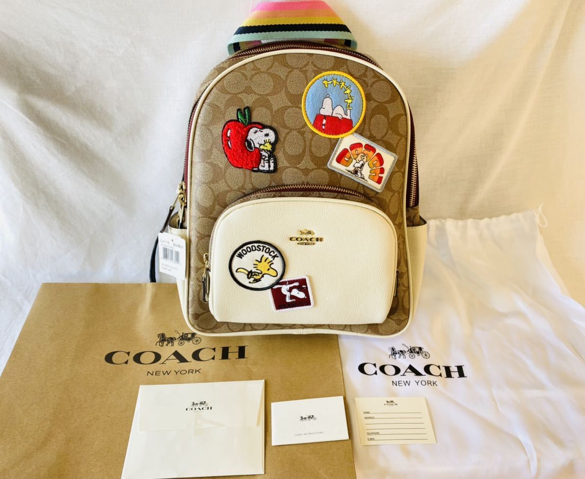 【限定セール，HOT】 COACH コーチ スヌーピー コラボ リュック アウトレット SNOOPY PEANUTS シグネチャー バックパック バッグ 女性用(女性用)｜売買されたオークション情報、yahooの商品情報をアーカイブ公開 - オー かばん、バッグ