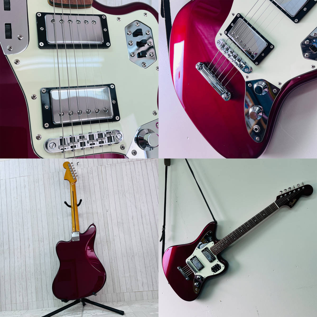 美品 磨き済&弦張替え済 2004年式 Fender Jaguar ワインレッド R084897 