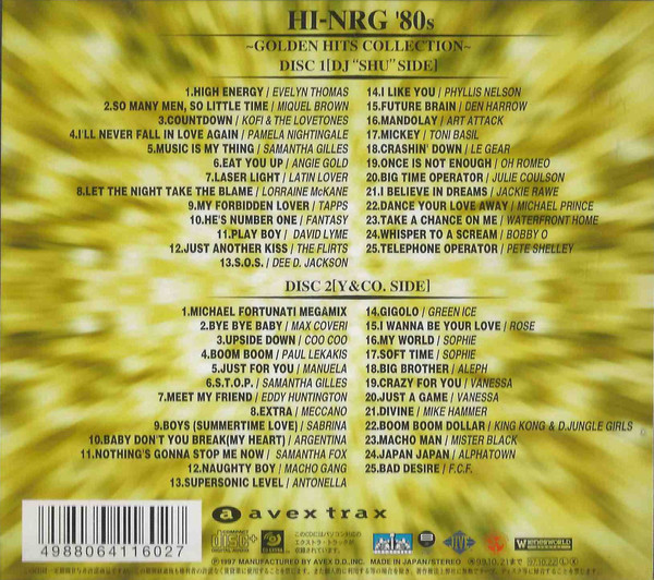 HI-NRG '80s HITS Eurobeat EUROBEAT Super PRESENTS COLLECTION '80s