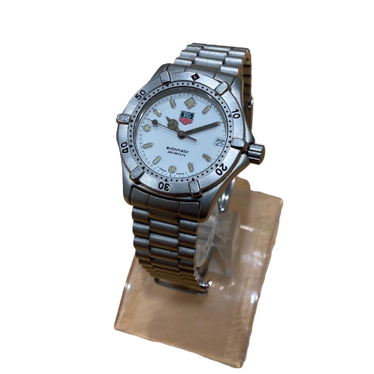 TAG HEUER タグホイヤー ボーイズ デイト SS 200M 白文字盤 腕時計