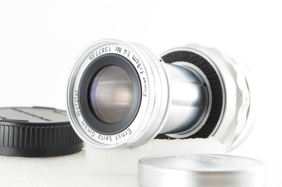Leica Leitz エルマー Elmar 90mm F4 L39 フード付