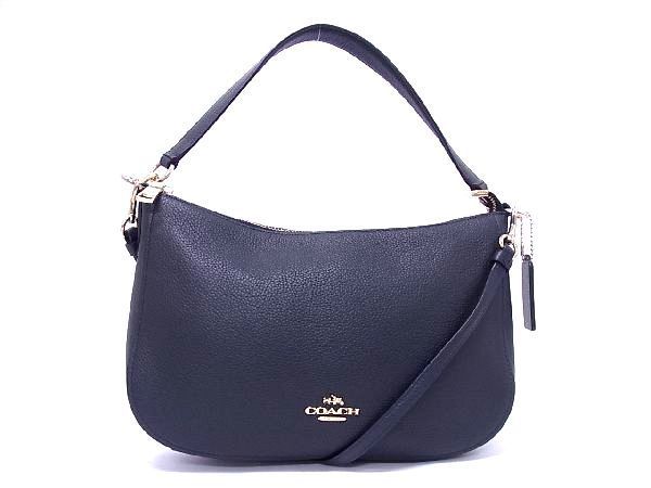 1円 ■美品■ COACH コーチ 56819 チェルシー レザー 2WAY ハンドバッグ ショルダー 手提げ 斜め掛け 肩掛け ネイビー系 AB0165VN コーチ COACH 0 お買い物 ■ Indonesia