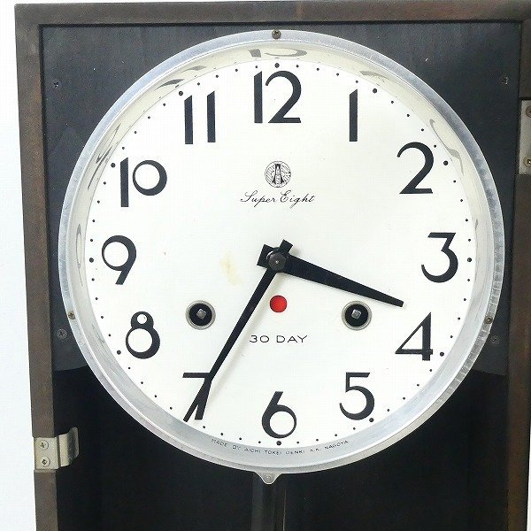 動作品 昭和レトロ アイチ 愛知時計電機 手巻き式 掛時計 振り子時計