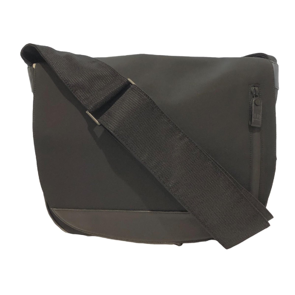 Dunhill ダンヒル メッセンジャー バッグ ブラック ナイロン レザー