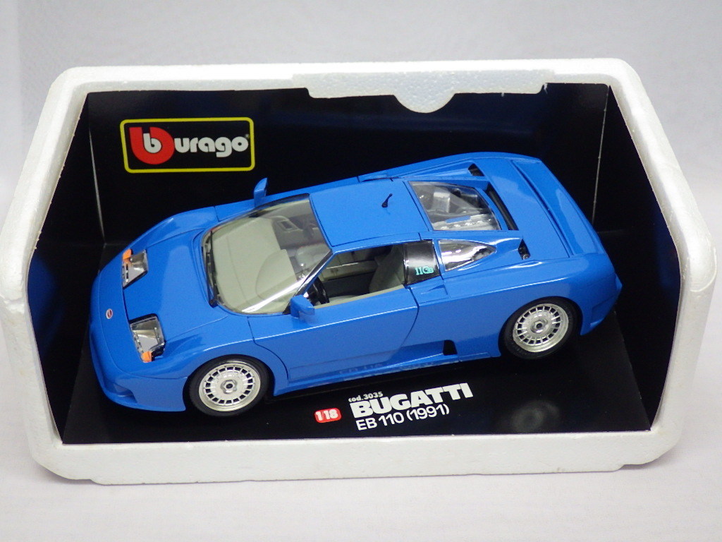 Bugatti EB110 1991 orange 1/18 Burago - Collection
