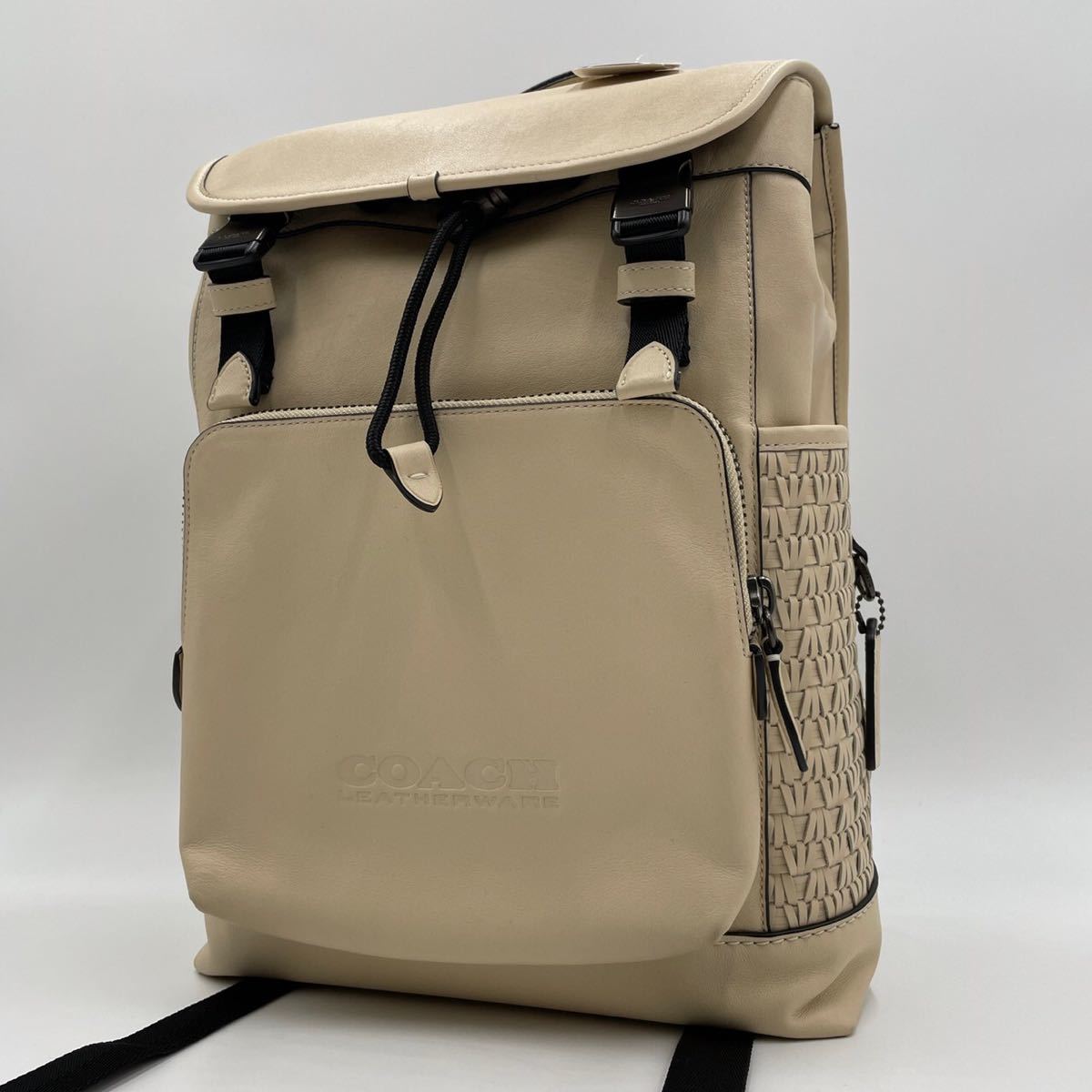  1円 定価13万円 同様 COACH コーチ リュック バックパック デイパック ウィズ ウィービング ホワイト 白 A4可 ビジネス メンズ(リュックサック、デイパック)｜売買されたオークション情報、yahoo リュックサック、デイパック