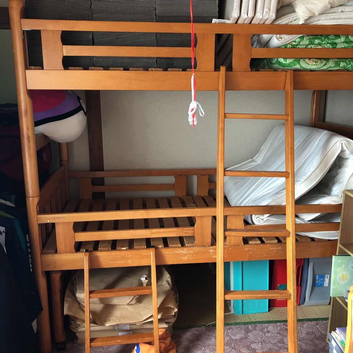 北海道札幌市 木製 3段ベッド 引き取り希望・お届けは要相談】二段 