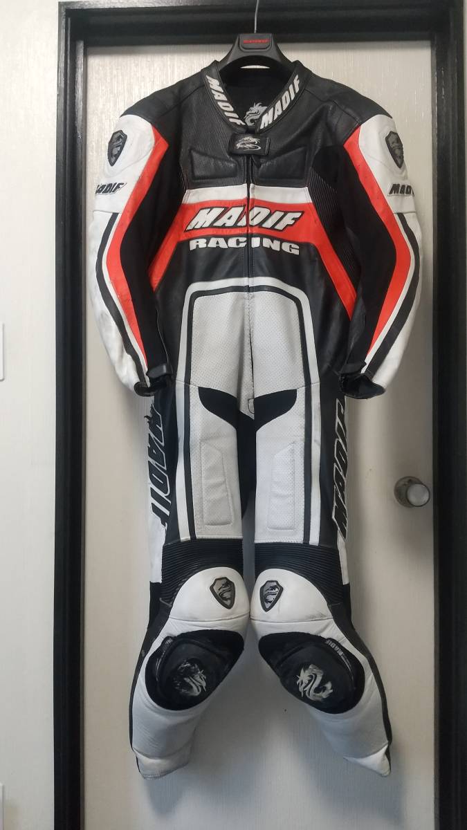 バイク用ツナギ MADIF Mサイズ アレンネス(MADIF)サイズXL革ツナギ