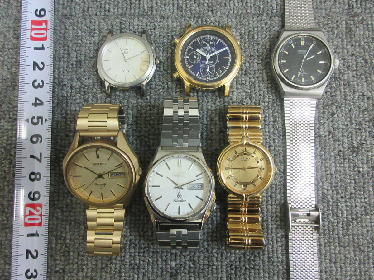 7-4】◎2 SEIKO メンズクォーツ腕時計 可動品2点 不動・電池切れ4点 