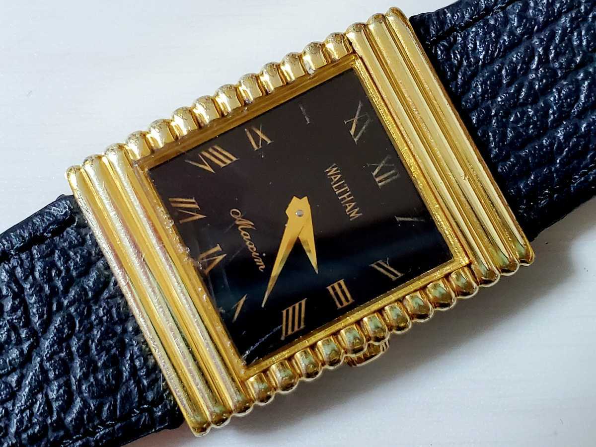 ウォルサム WALTHAM マキシム - Maxim 稼働 手巻き。たまには角型時計