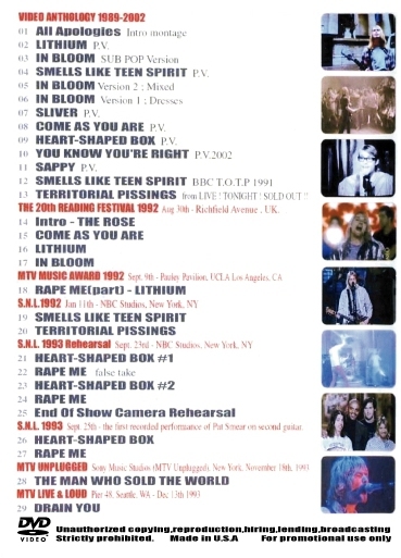 ニルヴァーナ TV Performance 1989-2002 (Nirvana)_2