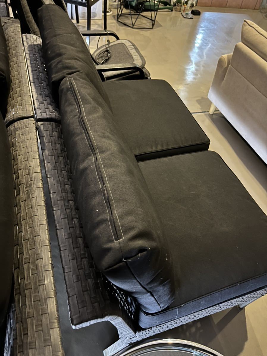IKEA ガーデン ソファー ②屋外用 1人掛け 2脚セット ブラウン 美品
